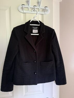 CHANEL Black Bouclé Tailored Jacket